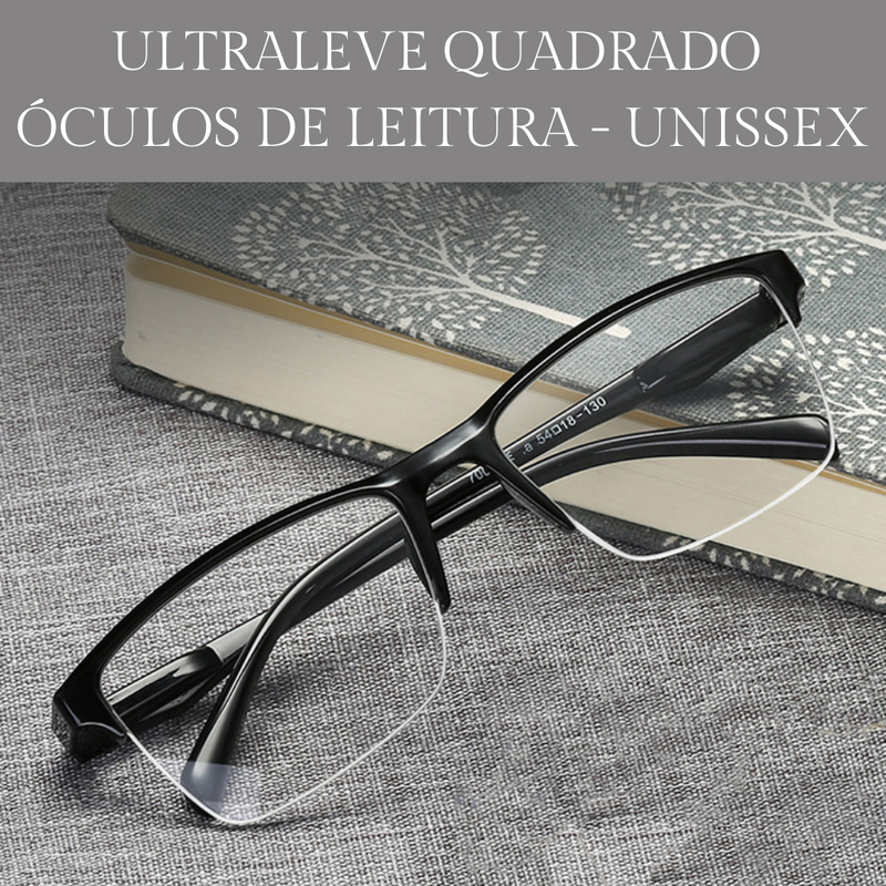 Ultraleve Quadrado Óculos de Leitura - Unissex